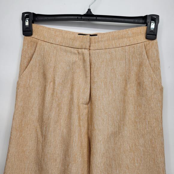 The Fifth Label Cream Tan Variegated Wide leg Cropped Slacks Women's Pants 4 - Picture 6 of 10